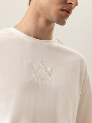 T-SHIRT OVER SIZE Cream / XXS