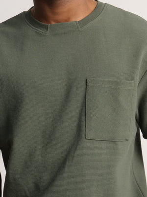 T-SHIRT OVER SIZE Bottle Green / XXS