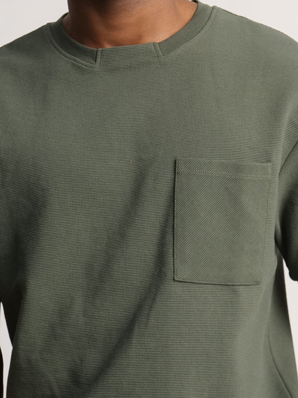 T-SHIRT OVER SIZE Bottle Green / XXS