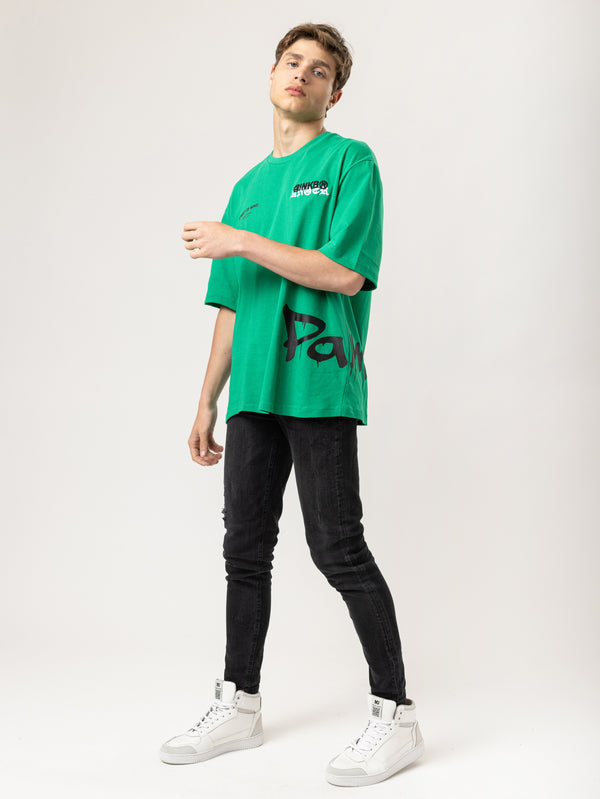 T-SHIRT OVER SIZE Green / XXS