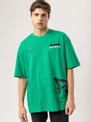T-SHIRT OVER SIZE Green / XXS