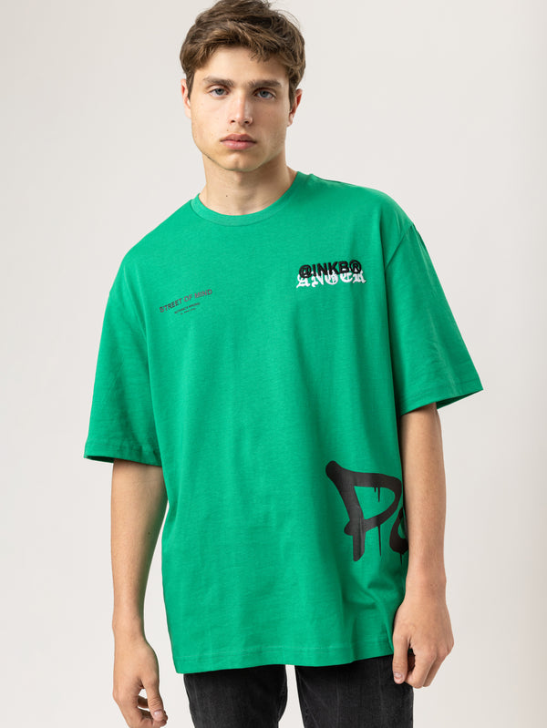 T-SHIRT OVER SIZE Green / XXS