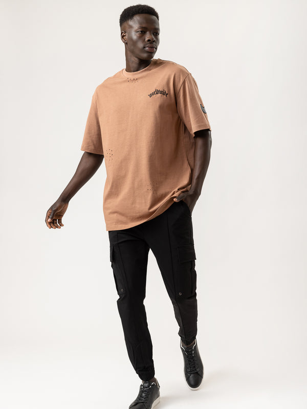 T-SHIRT OVER SIZE Brown / XXS