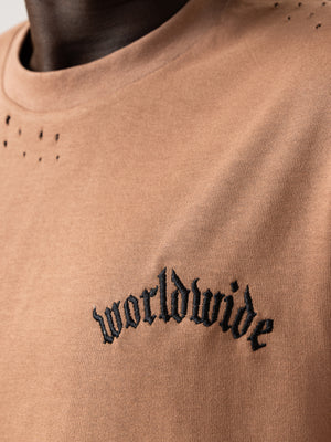T-SHIRT OVER SIZE Brown / XXS