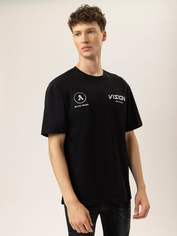 T-SHIRT OVER SIZE Black / XXS