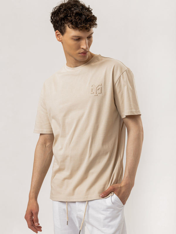 T-SHIRT OVER SIZE Cream / XXS