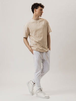 T-SHIRT OVER SIZE Cream / XXS