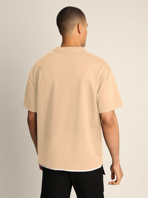 T-SHIRT OVER SIZE Stone / XXS
