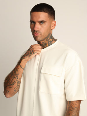 T-SHIRT OVER SIZE Cream / XXS