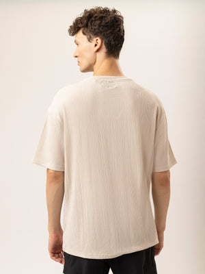 T-SHIRT OVER SIZE Beige / XXS