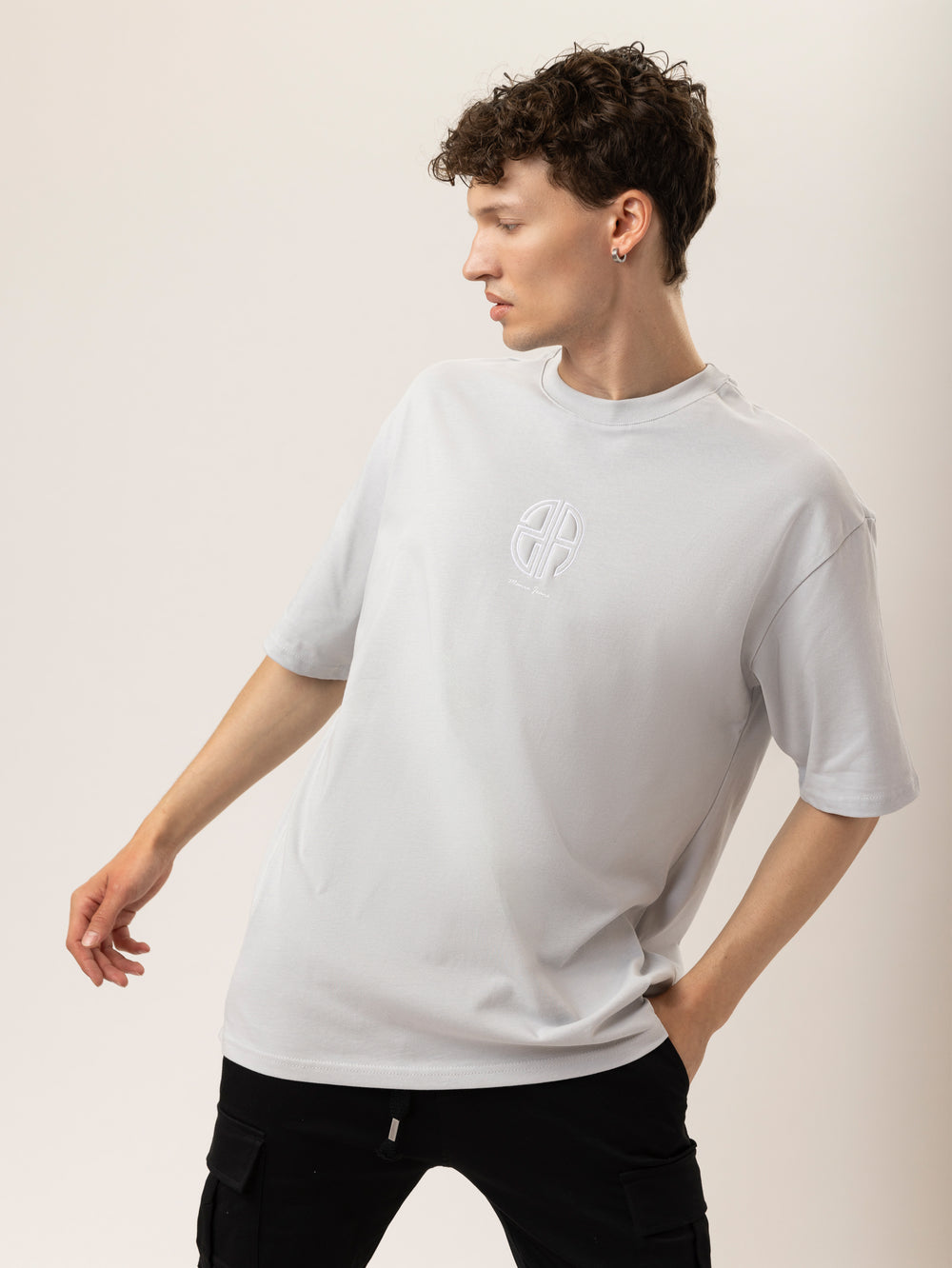 T-SHIRT OVER SIZE Light Gray / XXS