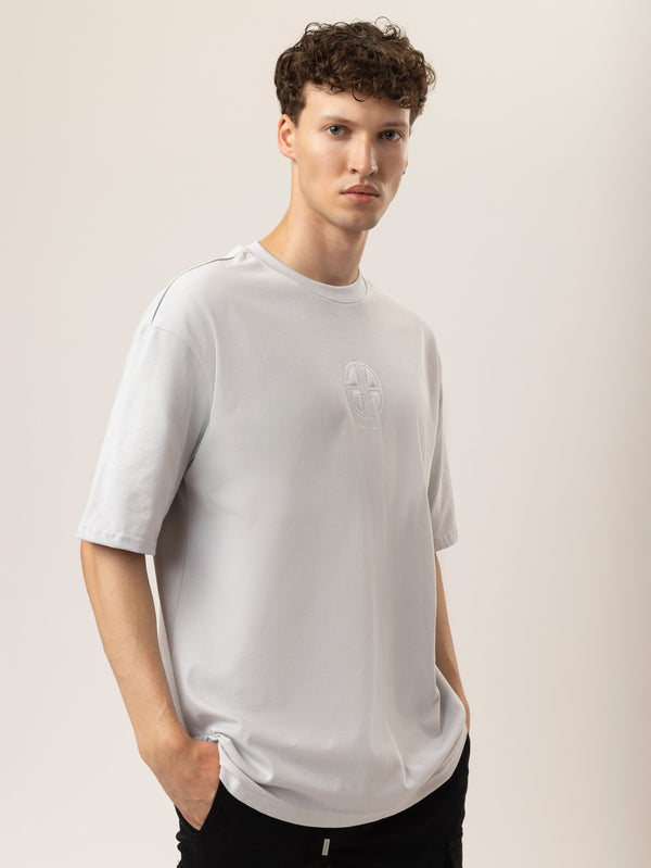 T-SHIRT OVER SIZE Light Gray / XXS