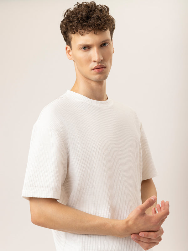 T-SHIRT OVER SIZE Cream / XXS