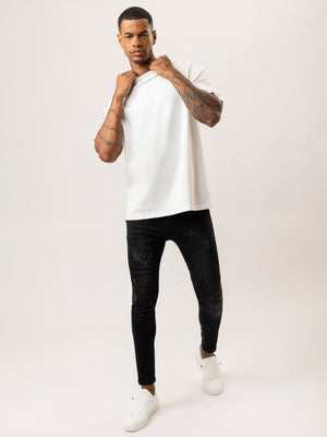 T-SHIRT OVER SIZE Cream / XXS
