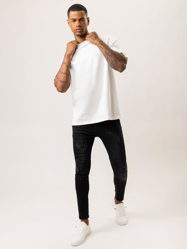 T-SHIRT OVER SIZE Cream / XXS
