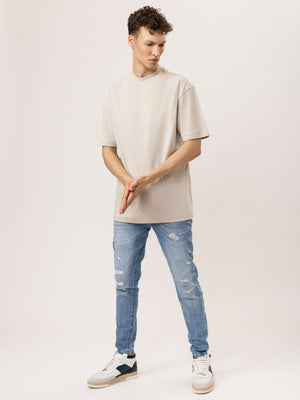 T-SHIRT OVER SIZE Stone / XXS