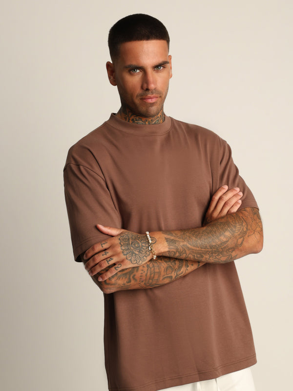 T-SHIRT OVER SIZE Brown / XXS