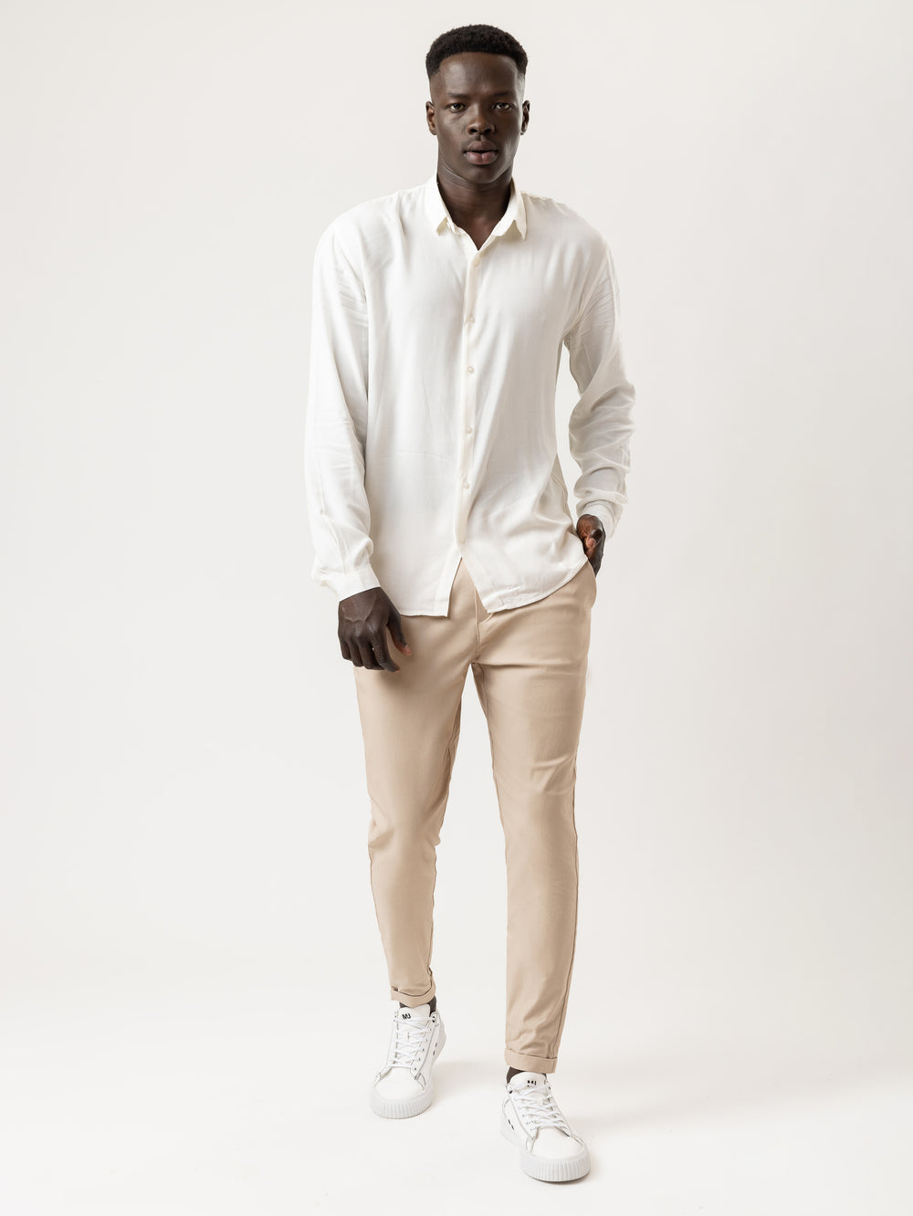 WOVEN PANTS Stone / 46