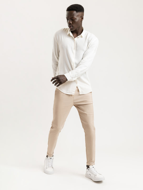 WOVEN PANTS Stone / 46