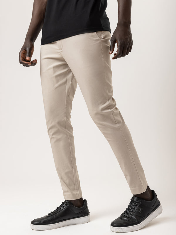 WOVEN PANTS Beige / 46