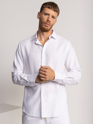 FASHION BUTTONED SHIRT White / XXL