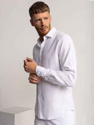 FASHION BUTTONED SHIRT White / XXL