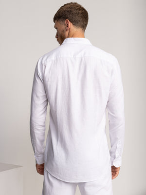 FASHION BUTTONED SHIRT White / XXL