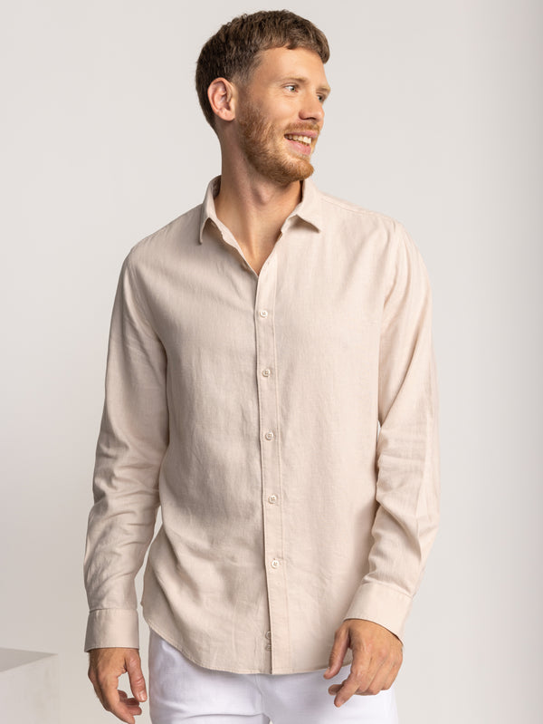 FASHION BUTTONED SHIRT Stone / XXL