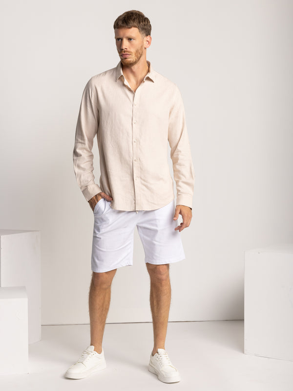 FASHION BUTTONED SHIRT Stone / XXL