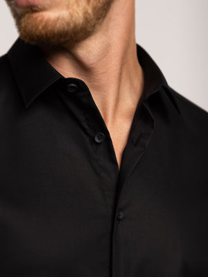 PREMIUM BUTTONED SHIRT Black / XXL