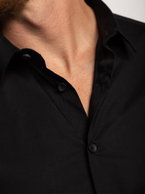 PREMIUM BUTTONED SHIRT Black / XXL