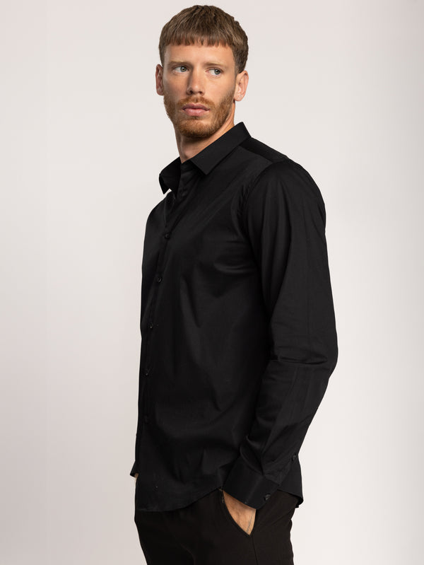 PREMIUM BUTTONED SHIRT Black / XXL