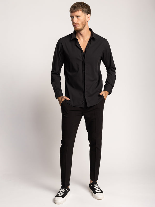PREMIUM BUTTONED SHIRT Black / XXL