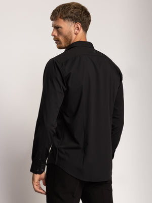 PREMIUM BUTTONED SHIRT Black / XXL