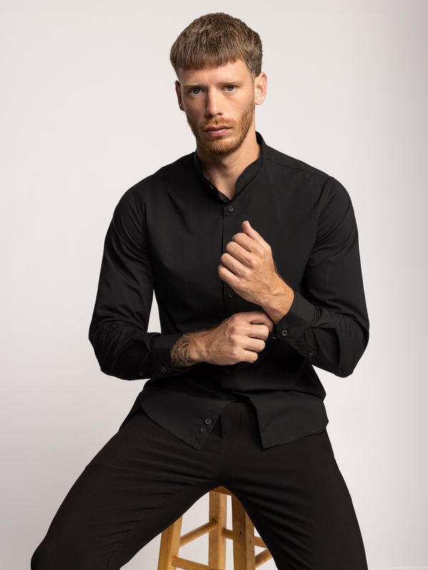PREMIUM BUTTONED SHIRT Black / XXL