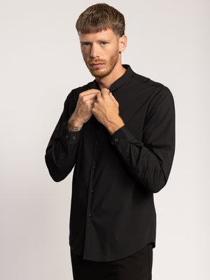PREMIUM BUTTONED SHIRT Black / XXL