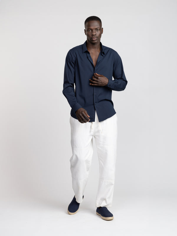 PREMIUM BUTTONED SHIRT Navy / XXL