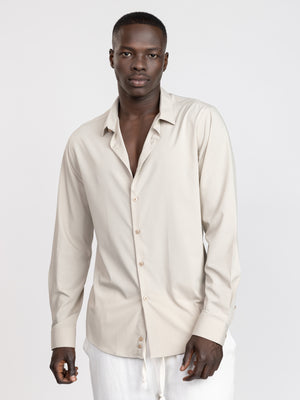 PREMIUM BUTTONED SHIRT Stone / XXL