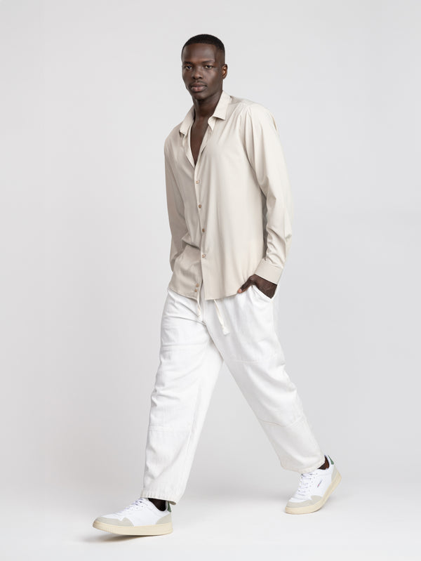 PREMIUM BUTTONED SHIRT Stone / XXL