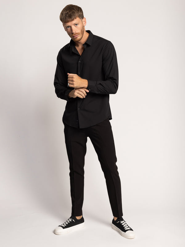 PREMIUM BUTTONED SHIRT Black / XXL