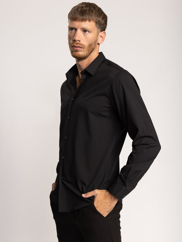 PREMIUM BUTTONED SHIRT Black / XXL