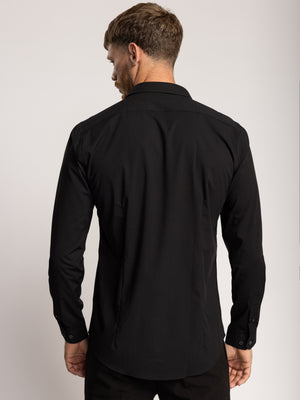 PREMIUM BUTTONED SHIRT Black / XXL