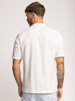 SHORT BUTTONED SHIRT Cream / XXL