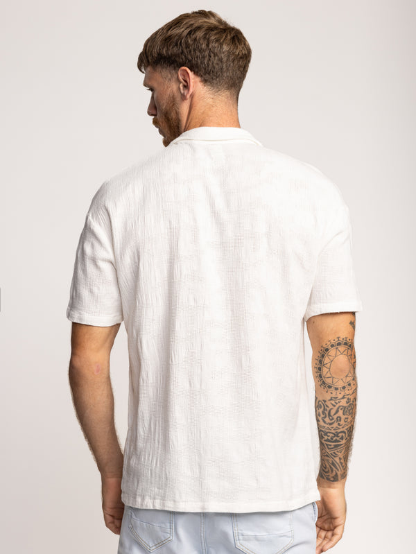 SHORT BUTTONED SHIRT Cream / XXL