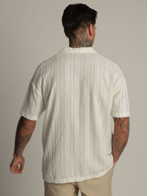 SHORT BUTTONED SHIRT Cream / XXL