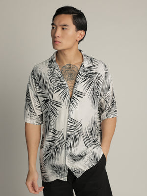SHORT BUTTONED SHIRT Black / White / XXL