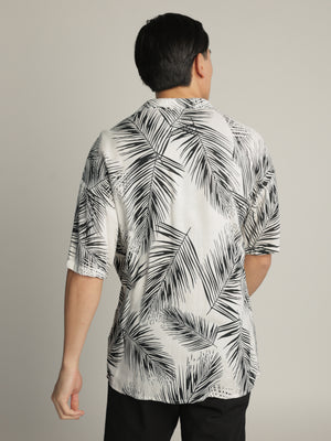 SHORT BUTTONED SHIRT Black / White / XXL