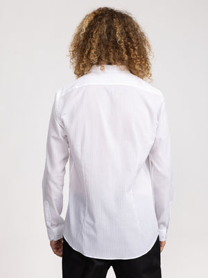FASHION BUTTONED SHIRT White / XXL