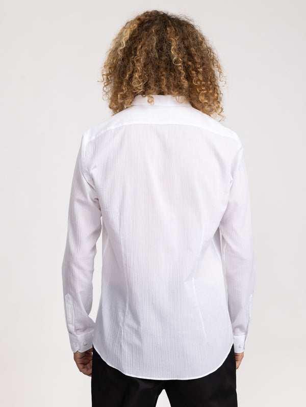 FASHION BUTTONED SHIRT White / XXL