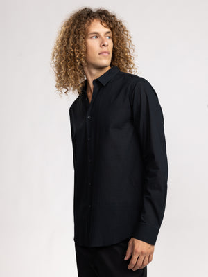 FASHION BUTTONED SHIRT Black / XXL